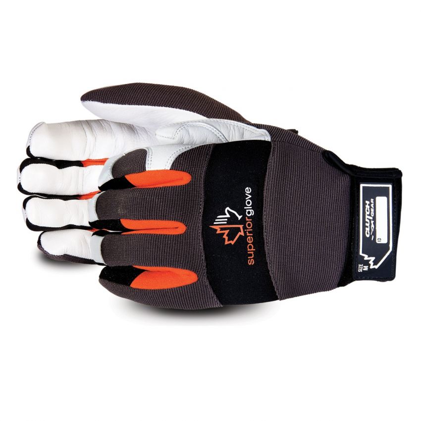 Wholesale Clutch Gear® Mechanics Gloves KevlarLined Leather Palm